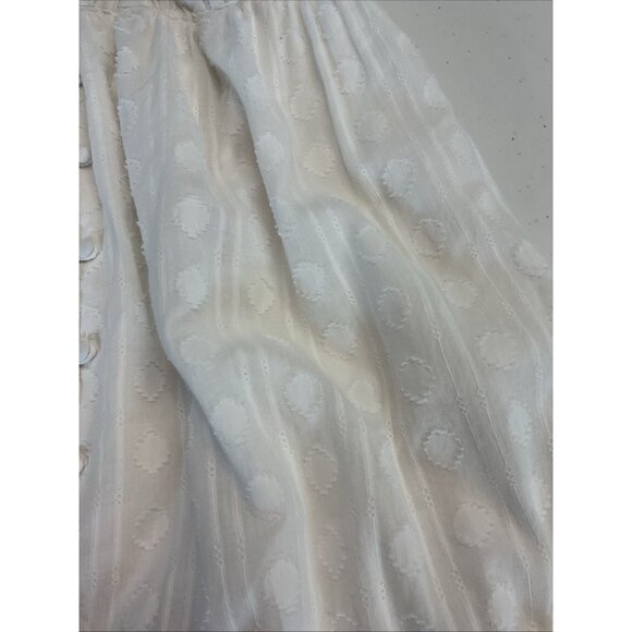 Anthropologie Peregrine MIDI Dress White Size S smocked flutter sleeve - Picture 10 of 16